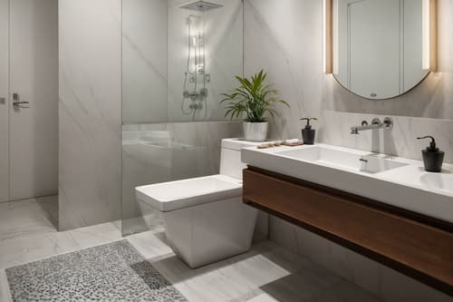 photo from pinterest of simple-style interior designed (hotel bathroom interior) with shower and bathroom cabinet and waste basket and bathroom sink with faucet and bathtub and bath towel and mirror and plant. . . cinematic photo, highly detailed, cinematic lighting, ultra-detailed, ultrarealistic, photorealism, 8k. trending on pinterest. simple interior design style. masterpiece, cinematic light, ultrarealistic+, photorealistic+, 8k, raw photo, realistic, sharp focus on eyes, (symmetrical eyes), (intact eyes), hyperrealistic, highest quality, best quality, , highly detailed, masterpiece, best quality, extremely detailed 8k wallpaper, masterpiece, best quality, ultra-detailed, best shadow, detailed background, detailed face, detailed eyes, high contrast, best illumination, detailed face, dulux, caustic, dynamic angle, detailed glow. dramatic lighting. highly detailed, insanely detailed hair, symmetrical, intricate details, professionally retouched, 8k high definition. strong bokeh. award winning photo.