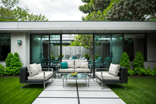 photo from pinterest of futuristic-style designed (outdoor patio ) with deck with deck chairs and plant and patio couch with pillows and grass and barbeque or grill and deck with deck chairs. . with glass panes and futuristic and minimalist clean lines and monochromatic palette and smooth polished marble and smooth marble and strong geometric walls and steel finishing. . cinematic photo, highly detailed, cinematic lighting, ultra-detailed, ultrarealistic, photorealism, 8k. trending on pinterest. futuristic design style. masterpiece, cinematic light, ultrarealistic+, photorealistic+, 8k, raw photo, realistic, sharp focus on eyes, (symmetrical eyes), (intact eyes), hyperrealistic, highest quality, best quality, , highly detailed, masterpiece, best quality, extremely detailed 8k wallpaper, masterpiece, best quality, ultra-detailed, best shadow, detailed background, detailed face, detailed eyes, high contrast, best illumination, detailed face, dulux, caustic, dynamic angle, detailed glow. dramatic lighting. highly detailed, insanely detailed hair, symmetrical, intricate details, professionally retouched, 8k high definition. strong bokeh. award winning photo.