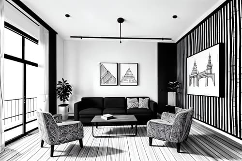 (hand-drawn monochrome black and white sketch line drawing)++ of sketch-style interior designed (coworking space) apartment interior. a sketch of interior. with . . a sketch of interior. with lounge chairs and office desks and seating area with sofa. trending on artstation. black and white line drawing sketch without colors. masterpiece, cinematic light, ultrarealistic+, photorealistic+, 8k, raw photo, realistic, sharp focus on eyes, (symmetrical eyes), (intact eyes), hyperrealistic, highest quality, best quality, , highly detailed, masterpiece, best quality, extremely detailed 8k wallpaper, masterpiece, best quality, ultra-detailed, best shadow, detailed background, detailed face, detailed eyes, high contrast, best illumination, detailed face, dulux, caustic, dynamic angle, detailed glow. dramatic lighting. highly detailed, insanely detailed hair, symmetrical, intricate details, professionally retouched, 8k high definition. strong bokeh. award winning photo.