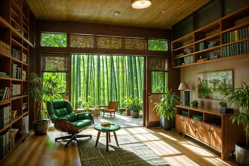 photo from pinterest of biophilic-style interior designed (study room interior) with lounge chair and plant and office chair and bookshelves and writing desk and desk lamp and cabinets and lounge chair. . with images of nature and features of nature and fresh air and bamboo materials and ceramic materials and natural shapes and forms and earthy colors and natural environment. . cinematic photo, highly detailed, cinematic lighting, ultra-detailed, ultrarealistic, photorealism, 8k. trending on pinterest. biophilic interior design style. masterpiece, cinematic light, ultrarealistic+, photorealistic+, 8k, raw photo, realistic, sharp focus on eyes, (symmetrical eyes), (intact eyes), hyperrealistic, highest quality, best quality, , highly detailed, masterpiece, best quality, extremely detailed 8k wallpaper, masterpiece, best quality, ultra-detailed, best shadow, detailed background, detailed face, detailed eyes, high contrast, best illumination, detailed face, dulux, caustic, dynamic angle, detailed glow. dramatic lighting. highly detailed, insanely detailed hair, symmetrical, intricate details, professionally retouched, 8k high definition. strong bokeh. award winning photo.