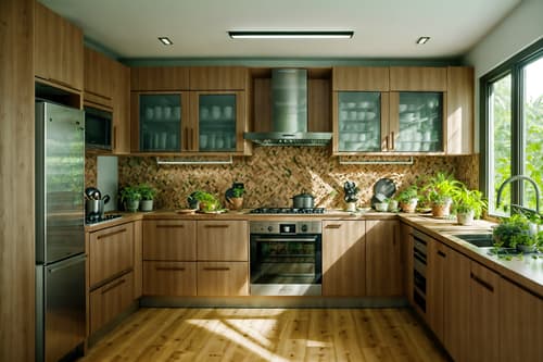 photo from pinterest of biophilic-style interior designed (kitchen interior) with plant and sink and refrigerator and worktops and stove and kitchen cabinets and plant. . with features of nature and plants and calming style and images of animals and natural shapes and forms and cork materials and natural environment and natural patterns. . cinematic photo, highly detailed, cinematic lighting, ultra-detailed, ultrarealistic, photorealism, 8k. trending on pinterest. biophilic interior design style. masterpiece, cinematic light, ultrarealistic+, photorealistic+, 8k, raw photo, realistic, sharp focus on eyes, (symmetrical eyes), (intact eyes), hyperrealistic, highest quality, best quality, , highly detailed, masterpiece, best quality, extremely detailed 8k wallpaper, masterpiece, best quality, ultra-detailed, best shadow, detailed background, detailed face, detailed eyes, high contrast, best illumination, detailed face, dulux, caustic, dynamic angle, detailed glow. dramatic lighting. highly detailed, insanely detailed hair, symmetrical, intricate details, professionally retouched, 8k high definition. strong bokeh. award winning photo.