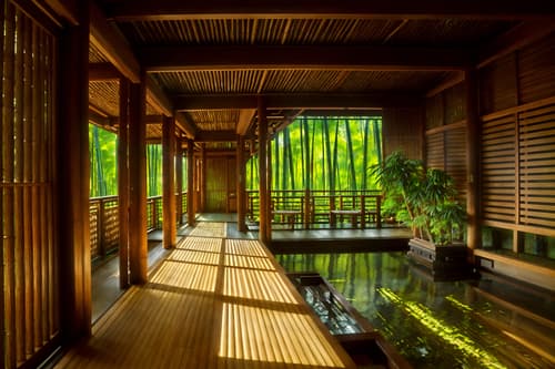 photo from pinterest of biophilic-style interior designed (onsen interior) . with wood materials and natural elements and calming style and earthy colors and bamboo materials and natural environment and fresh air and plants. . cinematic photo, highly detailed, cinematic lighting, ultra-detailed, ultrarealistic, photorealism, 8k. trending on pinterest. biophilic interior design style. masterpiece, cinematic light, ultrarealistic+, photorealistic+, 8k, raw photo, realistic, sharp focus on eyes, (symmetrical eyes), (intact eyes), hyperrealistic, highest quality, best quality, , highly detailed, masterpiece, best quality, extremely detailed 8k wallpaper, masterpiece, best quality, ultra-detailed, best shadow, detailed background, detailed face, detailed eyes, high contrast, best illumination, detailed face, dulux, caustic, dynamic angle, detailed glow. dramatic lighting. highly detailed, insanely detailed hair, symmetrical, intricate details, professionally retouched, 8k high definition. strong bokeh. award winning photo.