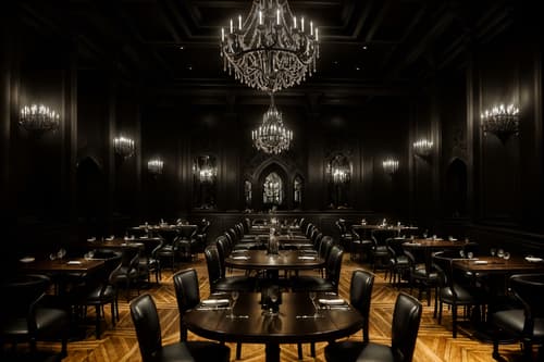 photo from pinterest of gothic-style interior designed (restaurant interior) with restaurant dining tables and restaurant bar and restaurant decor and restaurant chairs and restaurant dining tables. . . cinematic photo, highly detailed, cinematic lighting, ultra-detailed, ultrarealistic, photorealism, 8k. trending on pinterest. gothic interior design style. masterpiece, cinematic light, ultrarealistic+, photorealistic+, 8k, raw photo, realistic, sharp focus on eyes, (symmetrical eyes), (intact eyes), hyperrealistic, highest quality, best quality, , highly detailed, masterpiece, best quality, extremely detailed 8k wallpaper, masterpiece, best quality, ultra-detailed, best shadow, detailed background, detailed face, detailed eyes, high contrast, best illumination, detailed face, dulux, caustic, dynamic angle, detailed glow. dramatic lighting. highly detailed, insanely detailed hair, symmetrical, intricate details, professionally retouched, 8k high definition. strong bokeh. award winning photo.