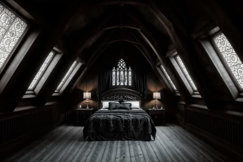 photo from pinterest of gothic-style interior designed (attic interior) . . cinematic photo, highly detailed, cinematic lighting, ultra-detailed, ultrarealistic, photorealism, 8k. trending on pinterest. gothic interior design style. masterpiece, cinematic light, ultrarealistic+, photorealistic+, 8k, raw photo, realistic, sharp focus on eyes, (symmetrical eyes), (intact eyes), hyperrealistic, highest quality, best quality, , highly detailed, masterpiece, best quality, extremely detailed 8k wallpaper, masterpiece, best quality, ultra-detailed, best shadow, detailed background, detailed face, detailed eyes, high contrast, best illumination, detailed face, dulux, caustic, dynamic angle, detailed glow. dramatic lighting. highly detailed, insanely detailed hair, symmetrical, intricate details, professionally retouched, 8k high definition. strong bokeh. award winning photo.