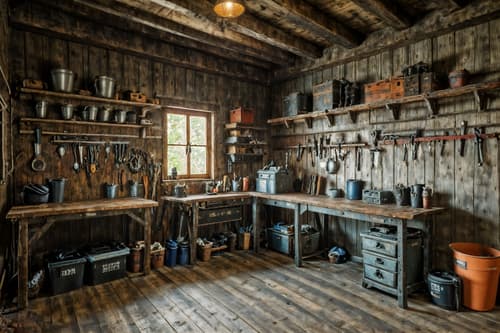 photo from pinterest of rustic-style interior designed (workshop interior) with tool wall and messy and wooden workbench and tool wall. . with . . cinematic photo, highly detailed, cinematic lighting, ultra-detailed, ultrarealistic, photorealism, 8k. trending on pinterest. rustic interior design style. masterpiece, cinematic light, ultrarealistic+, photorealistic+, 8k, raw photo, realistic, sharp focus on eyes, (symmetrical eyes), (intact eyes), hyperrealistic, highest quality, best quality, , highly detailed, masterpiece, best quality, extremely detailed 8k wallpaper, masterpiece, best quality, ultra-detailed, best shadow, detailed background, detailed face, detailed eyes, high contrast, best illumination, detailed face, dulux, caustic, dynamic angle, detailed glow. dramatic lighting. highly detailed, insanely detailed hair, symmetrical, intricate details, professionally retouched, 8k high definition. strong bokeh. award winning photo.