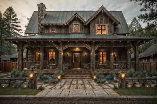 photo from pinterest of rustic-style exterior designed (house exterior exterior) . with . . cinematic photo, highly detailed, cinematic lighting, ultra-detailed, ultrarealistic, photorealism, 8k. trending on pinterest. rustic exterior design style. masterpiece, cinematic light, ultrarealistic+, photorealistic+, 8k, raw photo, realistic, sharp focus on eyes, (symmetrical eyes), (intact eyes), hyperrealistic, highest quality, best quality, , highly detailed, masterpiece, best quality, extremely detailed 8k wallpaper, masterpiece, best quality, ultra-detailed, best shadow, detailed background, detailed face, detailed eyes, high contrast, best illumination, detailed face, dulux, caustic, dynamic angle, detailed glow. dramatic lighting. highly detailed, insanely detailed hair, symmetrical, intricate details, professionally retouched, 8k high definition. strong bokeh. award winning photo.