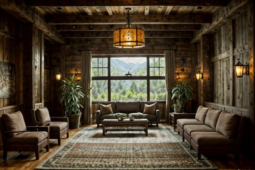 photo from pinterest of rustic-style interior designed (hotel lobby interior) with coffee tables and sofas and check in desk and rug and hanging lamps and lounge chairs and plant and furniture. . with . . cinematic photo, highly detailed, cinematic lighting, ultra-detailed, ultrarealistic, photorealism, 8k. trending on pinterest. rustic interior design style. masterpiece, cinematic light, ultrarealistic+, photorealistic+, 8k, raw photo, realistic, sharp focus on eyes, (symmetrical eyes), (intact eyes), hyperrealistic, highest quality, best quality, , highly detailed, masterpiece, best quality, extremely detailed 8k wallpaper, masterpiece, best quality, ultra-detailed, best shadow, detailed background, detailed face, detailed eyes, high contrast, best illumination, detailed face, dulux, caustic, dynamic angle, detailed glow. dramatic lighting. highly detailed, insanely detailed hair, symmetrical, intricate details, professionally retouched, 8k high definition. strong bokeh. award winning photo.