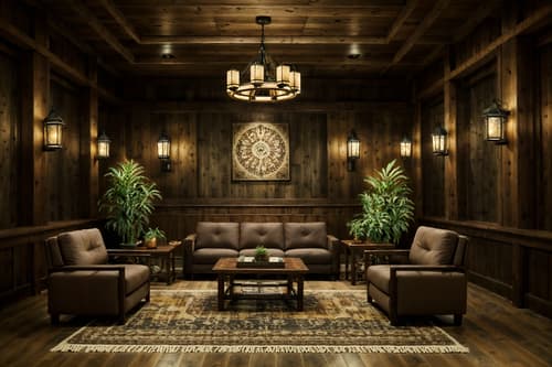 photo from pinterest of rustic-style interior designed (hotel lobby interior) with coffee tables and sofas and check in desk and rug and hanging lamps and lounge chairs and plant and furniture. . with . . cinematic photo, highly detailed, cinematic lighting, ultra-detailed, ultrarealistic, photorealism, 8k. trending on pinterest. rustic interior design style. masterpiece, cinematic light, ultrarealistic+, photorealistic+, 8k, raw photo, realistic, sharp focus on eyes, (symmetrical eyes), (intact eyes), hyperrealistic, highest quality, best quality, , highly detailed, masterpiece, best quality, extremely detailed 8k wallpaper, masterpiece, best quality, ultra-detailed, best shadow, detailed background, detailed face, detailed eyes, high contrast, best illumination, detailed face, dulux, caustic, dynamic angle, detailed glow. dramatic lighting. highly detailed, insanely detailed hair, symmetrical, intricate details, professionally retouched, 8k high definition. strong bokeh. award winning photo.