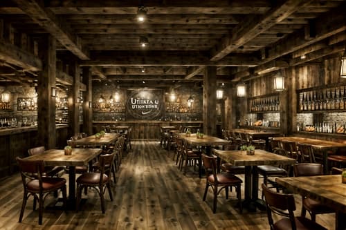 photo from pinterest of rustic-style interior designed (restaurant interior) with restaurant decor and restaurant bar and restaurant chairs and restaurant dining tables and restaurant decor. . with . . cinematic photo, highly detailed, cinematic lighting, ultra-detailed, ultrarealistic, photorealism, 8k. trending on pinterest. rustic interior design style. masterpiece, cinematic light, ultrarealistic+, photorealistic+, 8k, raw photo, realistic, sharp focus on eyes, (symmetrical eyes), (intact eyes), hyperrealistic, highest quality, best quality, , highly detailed, masterpiece, best quality, extremely detailed 8k wallpaper, masterpiece, best quality, ultra-detailed, best shadow, detailed background, detailed face, detailed eyes, high contrast, best illumination, detailed face, dulux, caustic, dynamic angle, detailed glow. dramatic lighting. highly detailed, insanely detailed hair, symmetrical, intricate details, professionally retouched, 8k high definition. strong bokeh. award winning photo.