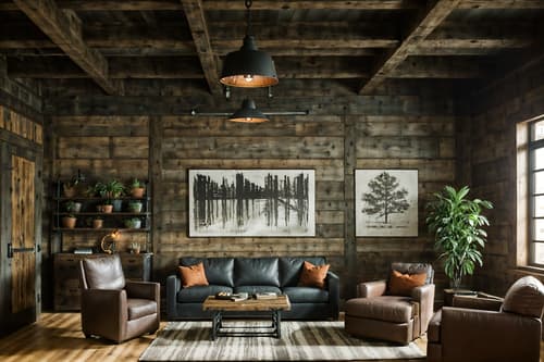 photo from pinterest of rustic-style interior designed (coworking space interior) with seating area with sofa and lounge chairs and office desks and office chairs and seating area with sofa. . with . . cinematic photo, highly detailed, cinematic lighting, ultra-detailed, ultrarealistic, photorealism, 8k. trending on pinterest. rustic interior design style. masterpiece, cinematic light, ultrarealistic+, photorealistic+, 8k, raw photo, realistic, sharp focus on eyes, (symmetrical eyes), (intact eyes), hyperrealistic, highest quality, best quality, , highly detailed, masterpiece, best quality, extremely detailed 8k wallpaper, masterpiece, best quality, ultra-detailed, best shadow, detailed background, detailed face, detailed eyes, high contrast, best illumination, detailed face, dulux, caustic, dynamic angle, detailed glow. dramatic lighting. highly detailed, insanely detailed hair, symmetrical, intricate details, professionally retouched, 8k high definition. strong bokeh. award winning photo.
