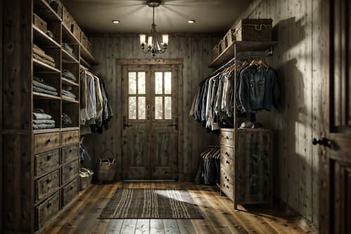 photo from pinterest of rustic-style interior designed (walk in closet interior) . with . . cinematic photo, highly detailed, cinematic lighting, ultra-detailed, ultrarealistic, photorealism, 8k. trending on pinterest. rustic interior design style. masterpiece, cinematic light, ultrarealistic+, photorealistic+, 8k, raw photo, realistic, sharp focus on eyes, (symmetrical eyes), (intact eyes), hyperrealistic, highest quality, best quality, , highly detailed, masterpiece, best quality, extremely detailed 8k wallpaper, masterpiece, best quality, ultra-detailed, best shadow, detailed background, detailed face, detailed eyes, high contrast, best illumination, detailed face, dulux, caustic, dynamic angle, detailed glow. dramatic lighting. highly detailed, insanely detailed hair, symmetrical, intricate details, professionally retouched, 8k high definition. strong bokeh. award winning photo.