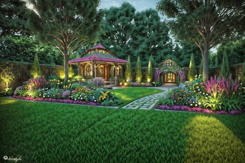 photo from pinterest of maximalist-style designed (outdoor garden ) with grass and garden tree and garden plants and grass. . with more is more philosophy and bold patterns and over-the-top aesthetic and vibrant and bold design and bold colors and playful and bold creativity. . cinematic photo, highly detailed, cinematic lighting, ultra-detailed, ultrarealistic, photorealism, 8k. trending on pinterest. maximalist design style. masterpiece, cinematic light, ultrarealistic+, photorealistic+, 8k, raw photo, realistic, sharp focus on eyes, (symmetrical eyes), (intact eyes), hyperrealistic, highest quality, best quality, , highly detailed, masterpiece, best quality, extremely detailed 8k wallpaper, masterpiece, best quality, ultra-detailed, best shadow, detailed background, detailed face, detailed eyes, high contrast, best illumination, detailed face, dulux, caustic, dynamic angle, detailed glow. dramatic lighting. highly detailed, insanely detailed hair, symmetrical, intricate details, professionally retouched, 8k high definition. strong bokeh. award winning photo.