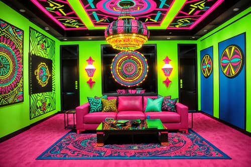 photo from pinterest of maximalist-style interior designed (exhibition space interior) . with bold design and bold colors and over-the-top aesthetic and eye-catching and vibrant and bold patterns and playful and bold creativity. . cinematic photo, highly detailed, cinematic lighting, ultra-detailed, ultrarealistic, photorealism, 8k. trending on pinterest. maximalist interior design style. masterpiece, cinematic light, ultrarealistic+, photorealistic+, 8k, raw photo, realistic, sharp focus on eyes, (symmetrical eyes), (intact eyes), hyperrealistic, highest quality, best quality, , highly detailed, masterpiece, best quality, extremely detailed 8k wallpaper, masterpiece, best quality, ultra-detailed, best shadow, detailed background, detailed face, detailed eyes, high contrast, best illumination, detailed face, dulux, caustic, dynamic angle, detailed glow. dramatic lighting. highly detailed, insanely detailed hair, symmetrical, intricate details, professionally retouched, 8k high definition. strong bokeh. award winning photo.
