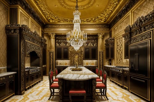 photo from pinterest of baroque-style interior designed (kitchen interior) with refrigerator and stove and kitchen cabinets and sink and plant and worktops and refrigerator. . with opulent and colossal furniture and twisted columns and dynamism and movement and sensuous richness and intricate carvings and ornaments and tension and pedestal feet. . cinematic photo, highly detailed, cinematic lighting, ultra-detailed, ultrarealistic, photorealism, 8k. trending on pinterest. baroque interior design style. masterpiece, cinematic light, ultrarealistic+, photorealistic+, 8k, raw photo, realistic, sharp focus on eyes, (symmetrical eyes), (intact eyes), hyperrealistic, highest quality, best quality, , highly detailed, masterpiece, best quality, extremely detailed 8k wallpaper, masterpiece, best quality, ultra-detailed, best shadow, detailed background, detailed face, detailed eyes, high contrast, best illumination, detailed face, dulux, caustic, dynamic angle, detailed glow. dramatic lighting. highly detailed, insanely detailed hair, symmetrical, intricate details, professionally retouched, 8k high definition. strong bokeh. award winning photo.