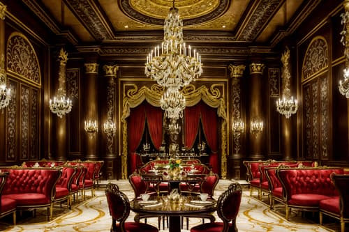 photo from pinterest of baroque-style interior designed (restaurant interior) with restaurant decor and restaurant bar and restaurant chairs and restaurant dining tables and restaurant decor. . with elaborate ornamentation and twisted columns and grandeur and emotional exuberance and crystal and glass accents and expensive and plush flooring and luxurious floral and damask fabrics and intricate carvings and ornaments. . cinematic photo, highly detailed, cinematic lighting, ultra-detailed, ultrarealistic, photorealism, 8k. trending on pinterest. baroque interior design style. masterpiece, cinematic light, ultrarealistic+, photorealistic+, 8k, raw photo, realistic, sharp focus on eyes, (symmetrical eyes), (intact eyes), hyperrealistic, highest quality, best quality, , highly detailed, masterpiece, best quality, extremely detailed 8k wallpaper, masterpiece, best quality, ultra-detailed, best shadow, detailed background, detailed face, detailed eyes, high contrast, best illumination, detailed face, dulux, caustic, dynamic angle, detailed glow. dramatic lighting. highly detailed, insanely detailed hair, symmetrical, intricate details, professionally retouched, 8k high definition. strong bokeh. award winning photo.