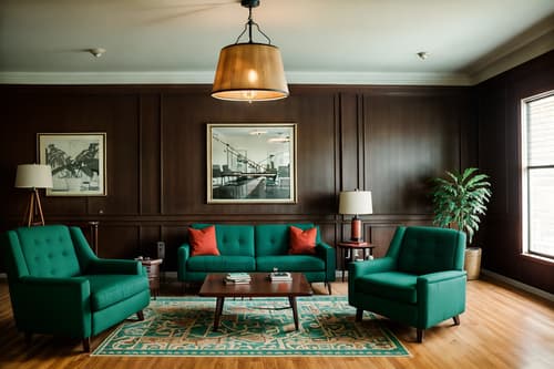 photo from pinterest of retro-style interior designed (coworking space interior) with lounge chairs and office desks and office chairs and seating area with sofa and lounge chairs. . . cinematic photo, highly detailed, cinematic lighting, ultra-detailed, ultrarealistic, photorealism, 8k. trending on pinterest. retro interior design style. masterpiece, cinematic light, ultrarealistic+, photorealistic+, 8k, raw photo, realistic, sharp focus on eyes, (symmetrical eyes), (intact eyes), hyperrealistic, highest quality, best quality, , highly detailed, masterpiece, best quality, extremely detailed 8k wallpaper, masterpiece, best quality, ultra-detailed, best shadow, detailed background, detailed face, detailed eyes, high contrast, best illumination, detailed face, dulux, caustic, dynamic angle, detailed glow. dramatic lighting. highly detailed, insanely detailed hair, symmetrical, intricate details, professionally retouched, 8k high definition. strong bokeh. award winning photo.