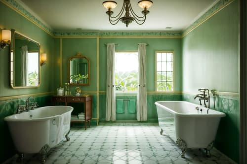 photo from pinterest of retro-style interior designed (hotel bathroom interior) with shower and bath rail and mirror and bathtub and waste basket and plant and toilet seat and bathroom sink with faucet. . . cinematic photo, highly detailed, cinematic lighting, ultra-detailed, ultrarealistic, photorealism, 8k. trending on pinterest. retro interior design style. masterpiece, cinematic light, ultrarealistic+, photorealistic+, 8k, raw photo, realistic, sharp focus on eyes, (symmetrical eyes), (intact eyes), hyperrealistic, highest quality, best quality, , highly detailed, masterpiece, best quality, extremely detailed 8k wallpaper, masterpiece, best quality, ultra-detailed, best shadow, detailed background, detailed face, detailed eyes, high contrast, best illumination, detailed face, dulux, caustic, dynamic angle, detailed glow. dramatic lighting. highly detailed, insanely detailed hair, symmetrical, intricate details, professionally retouched, 8k high definition. strong bokeh. award winning photo.