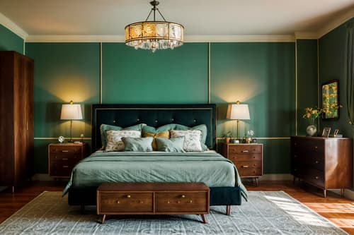photo from pinterest of retro-style interior designed (bedroom interior) with headboard and storage bench or ottoman and mirror and plant and night light and accent chair and bed and bedside table or night stand. . . cinematic photo, highly detailed, cinematic lighting, ultra-detailed, ultrarealistic, photorealism, 8k. trending on pinterest. retro interior design style. masterpiece, cinematic light, ultrarealistic+, photorealistic+, 8k, raw photo, realistic, sharp focus on eyes, (symmetrical eyes), (intact eyes), hyperrealistic, highest quality, best quality, , highly detailed, masterpiece, best quality, extremely detailed 8k wallpaper, masterpiece, best quality, ultra-detailed, best shadow, detailed background, detailed face, detailed eyes, high contrast, best illumination, detailed face, dulux, caustic, dynamic angle, detailed glow. dramatic lighting. highly detailed, insanely detailed hair, symmetrical, intricate details, professionally retouched, 8k high definition. strong bokeh. award winning photo.